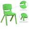 Flash Furniture Green Plastic Stackable School Chair with 12" Seat Height, PK2 2-YU-YCX-001-GREEN-GG - alternate 4